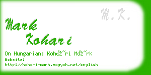 mark kohari business card